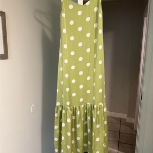 Lulu's Olive Green Polka Dot Dress